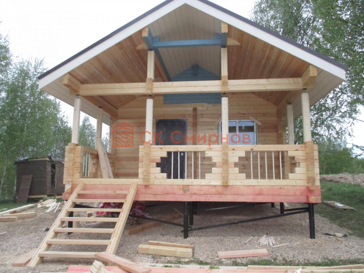 Большая терраса в финском стиле