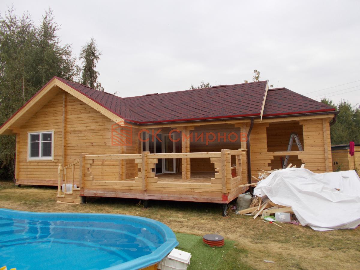 Баня с верандой по проекту №138