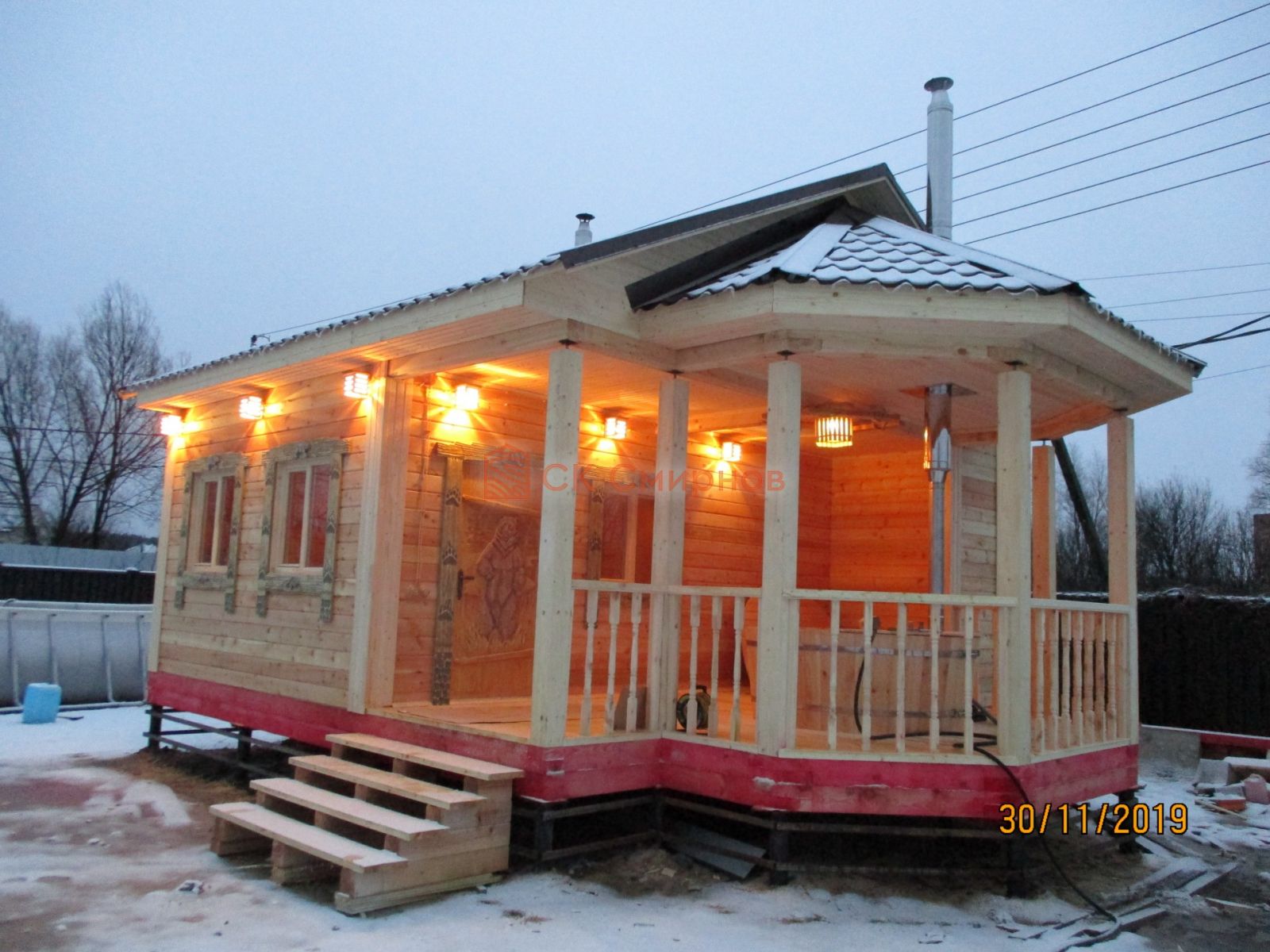 Купель на террасе