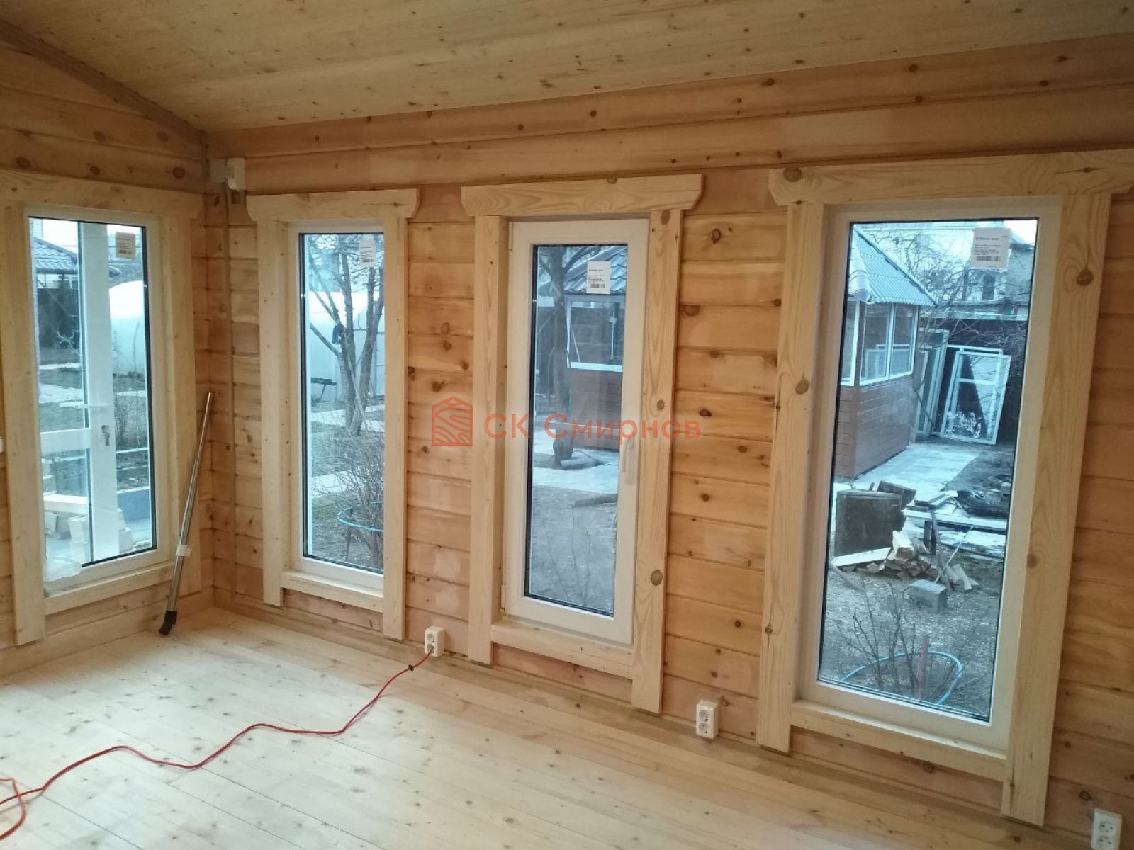 Панорамные окна в бане